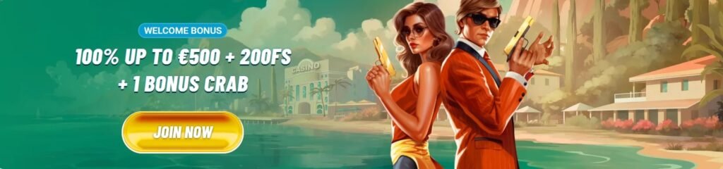 Vegasino Casino Welcome Bonus - 100% up to €500 + 100 Free Spins